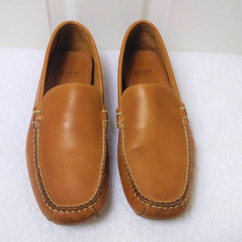 COACH MEN'S BRUCE DRIVING LOAFER SLIP- ON LEATHER